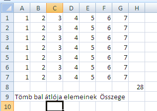 Dim sngtomb(20, 20) As Single Dim intn%, intm%, inti%, intj% Dim intsum_o(20) As Single intn = 5: intm = 7 For inti = 1 To intm intsum_o(inti) = 0 For intj = 1 To intn sngtomb(intj, inti) =