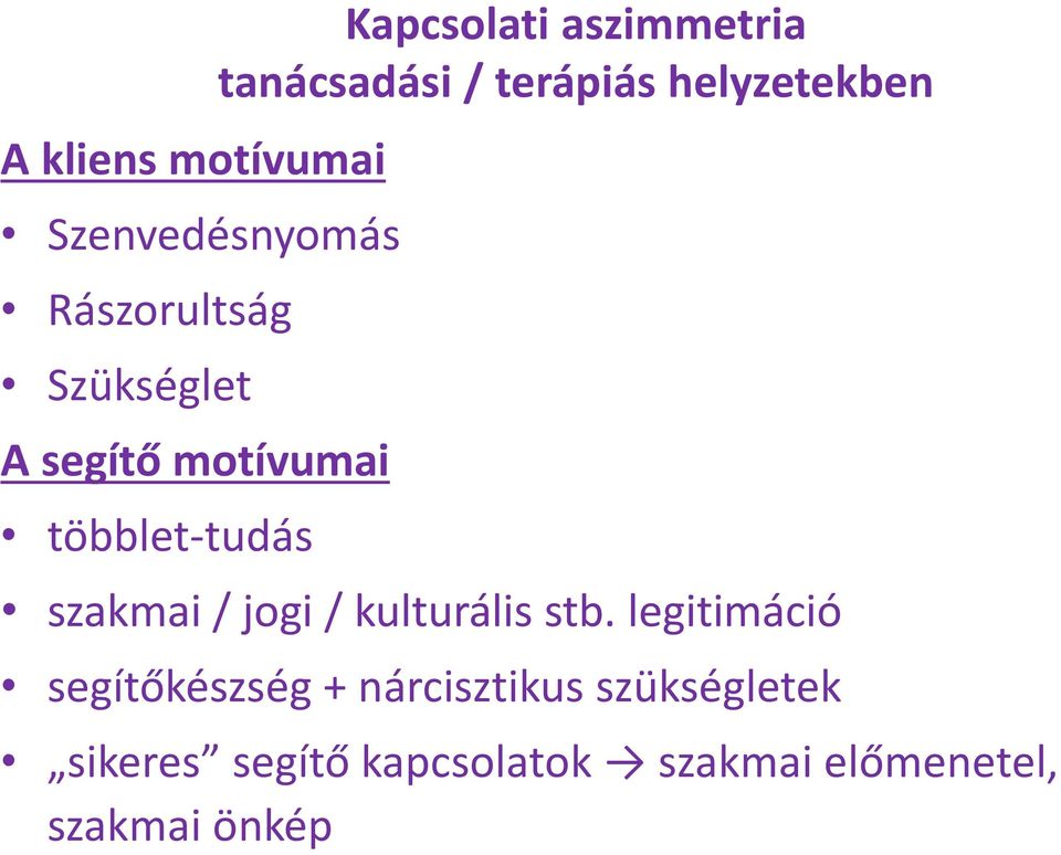 helyzetekben szakmai / jogi / kulturális stb.