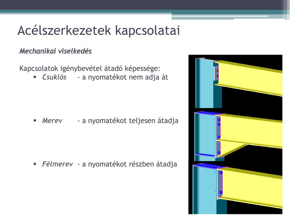 - a nyomatékot nem adja át Merev - a nyomatékot