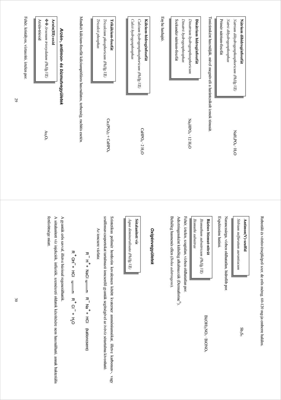 g. VII.) Calcii hydrogenphosphas Trikálcium-foszfát Ca3(P4)2 + CaP4 Tricalcium phosphoricum (Ph.g. VII.) Tricalcii phosphas Mindkét kálcium-foszfát kálciumpótlásra használatos, terhesség, rachitis esetén.