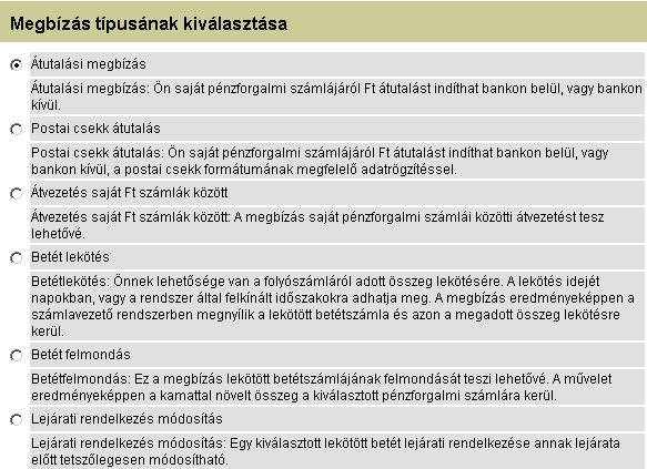 2.4.2.1. Egyszeri megbízások rögzítése Az egyszeri megbízások rögzítése a Megbízások Egyszeri megbízások Rögzítés pont meghívásával történik.