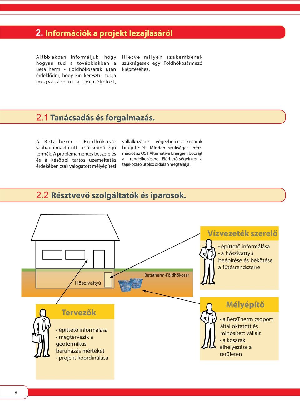 A problémamentes beszerelés és a későbbi tartós üzemeltetés érdekében csak válogatott mélyépítési vállalkozások végezhetik a kosarak beépítésé t.