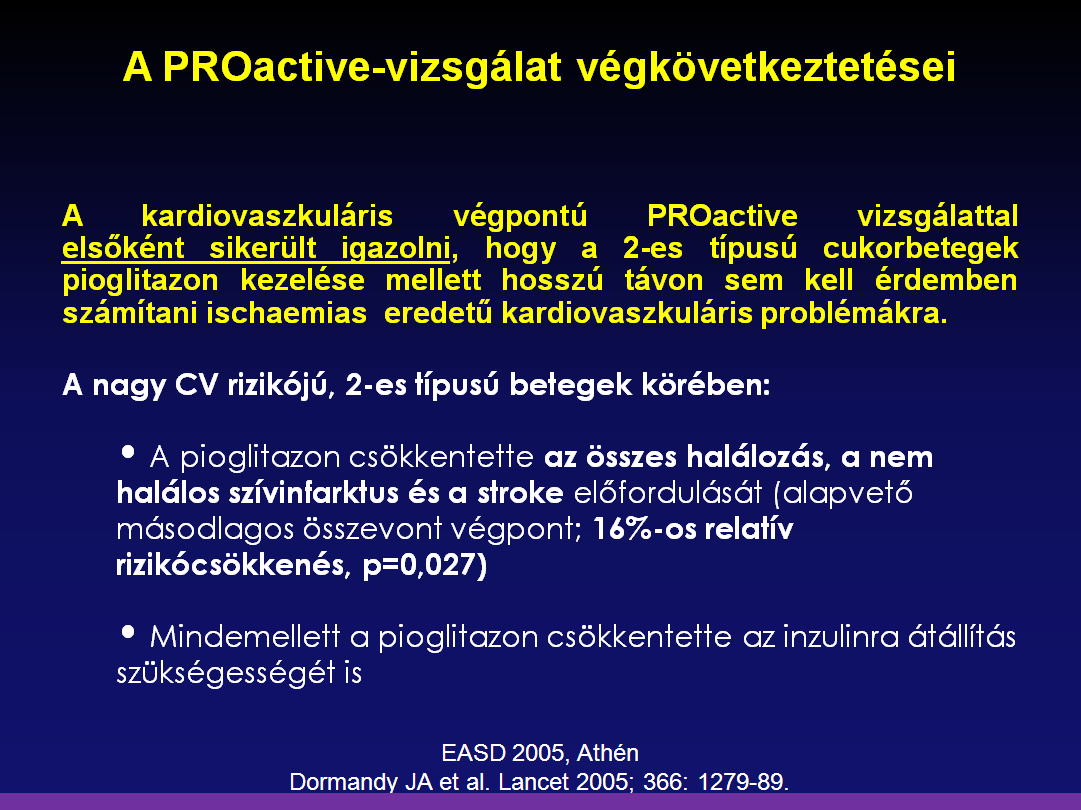 A primer végpont relatív kockázatcsökkenése 10% volt, azonban ez nem érte el a szignifikancia határát (p = 0,0951).