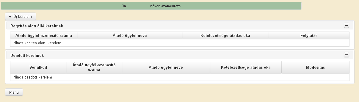 4. A kötelezettség átadási kérelem kitöltése, beadása A támogatási időszak folyamán a kötelezettség átadására vonatkozó kérelem beadásának a határideje a következő, a vis maior esetek kivételével: a