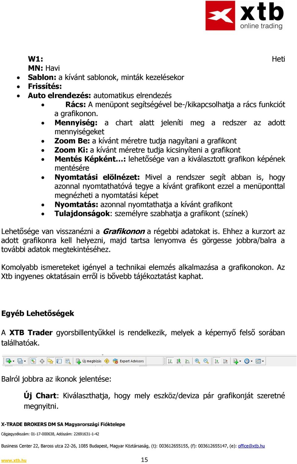 lehetősége van a kiválasztott grafikon képének mentésére Nyomtatási elölnézet: Mivel a rendszer segít abban is, hogy azonnal nyomtathatóvá tegye a kívánt grafikont ezzel a menüponttal megnézheti a