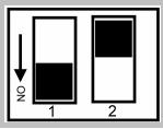 8.3. Kimeneti Csatlakozók 8.4. Rendszer konfiguráció (1-es kapcsoló) 1. A táp lekapcsolása után az 1-es kapcsolót ON állásba kell tenni. 2.