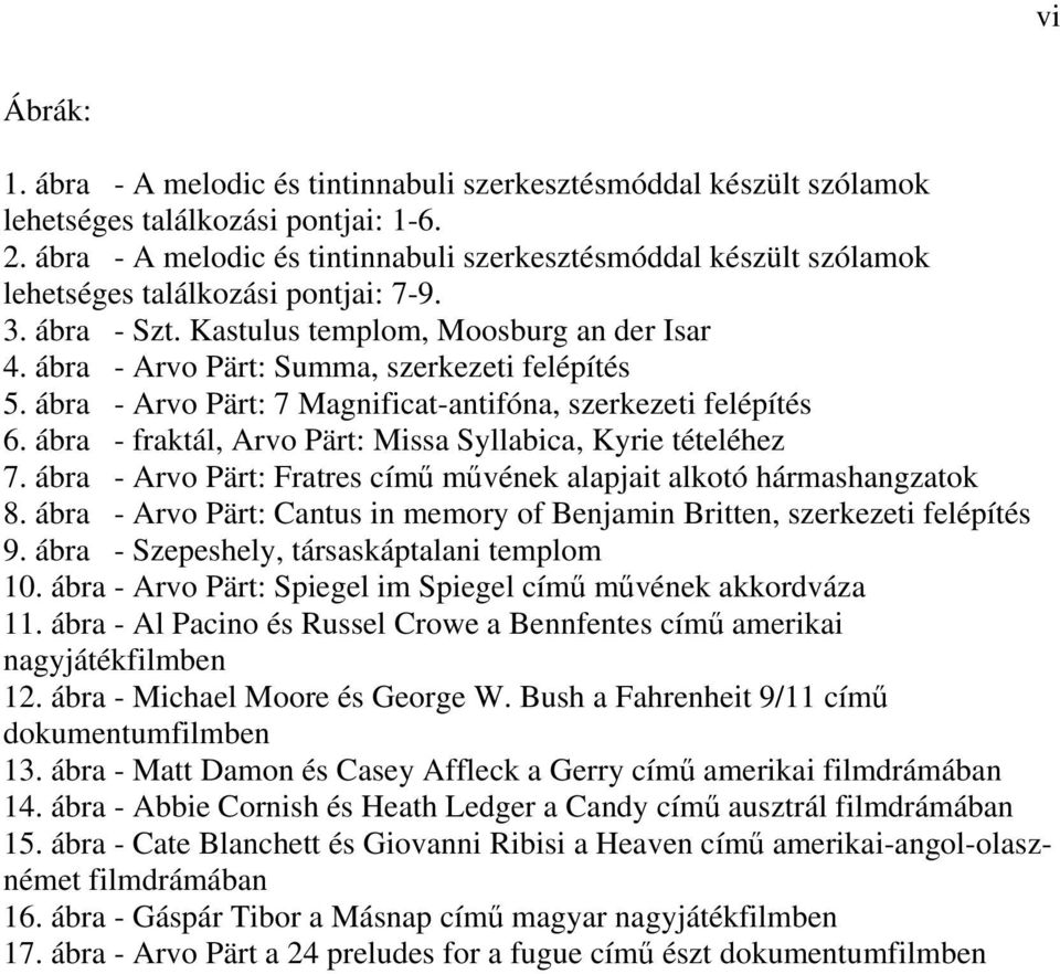 ábra - Arvo Pärt: Summa, szerkezeti felépítés 5. ábra - Arvo Pärt: 7 Magnificat-antifóna, szerkezeti felépítés 6. ábra - fraktál, Arvo Pärt: Missa Syllabica, Kyrie tételéhez 7.