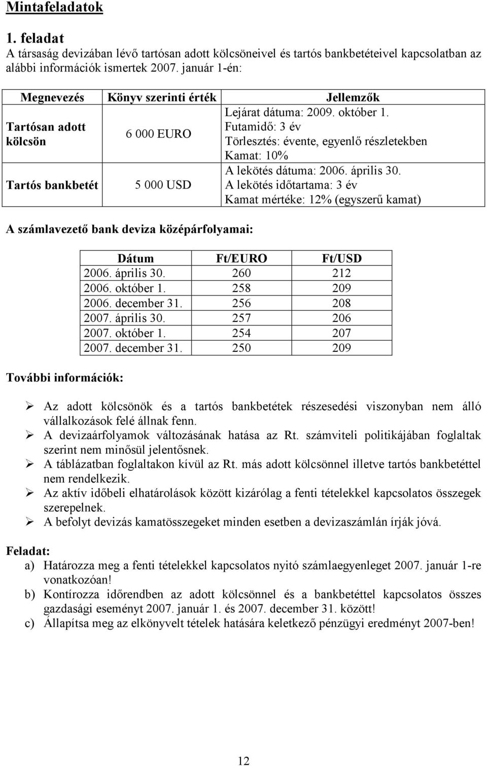 2009. október 1. Futamidő: 3 év Törlesztés: évente, egyenlő részletekben Kamat: 10% A lekötés dátuma: 2006. április 30.