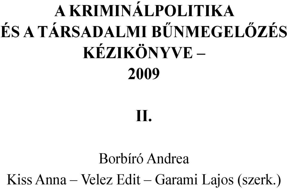 kézikönyve 2009 II.