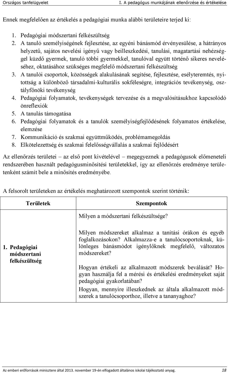 többi gyermekkel, tanulóval együtt történő sikeres neveléséhez, oktatásához szükséges megfelelő módszertani felkészültség 3.