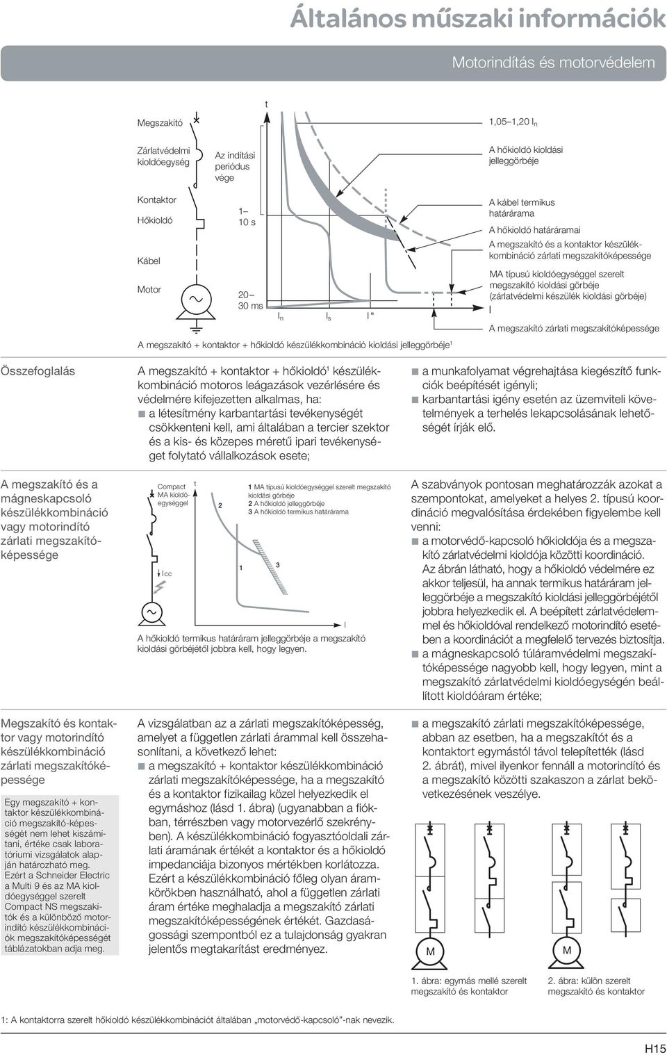 megszakítóképessége MA típusú kioldóegységgel szerelt megszakító kioldási görbéje (zárlatvédelmi készülék kioldási görbéje) A megszakító zárlati megszakítóképessége Összefoglalás A megszakító +