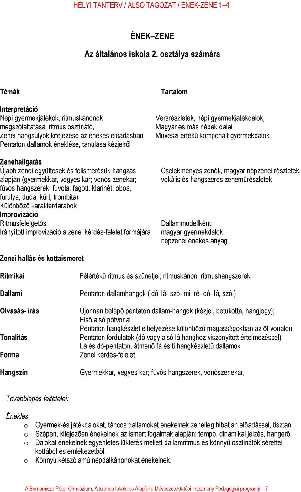 kézjelről Zenehallgatás Újabb zenei együttesek és felismerésük hangzás alapján (gyermekkar, vegyes kar; vonós zenekar; fúvós hangszerek: fuvola, fagott, klarinét, oboa, furulya, duda, kürt, trombita)