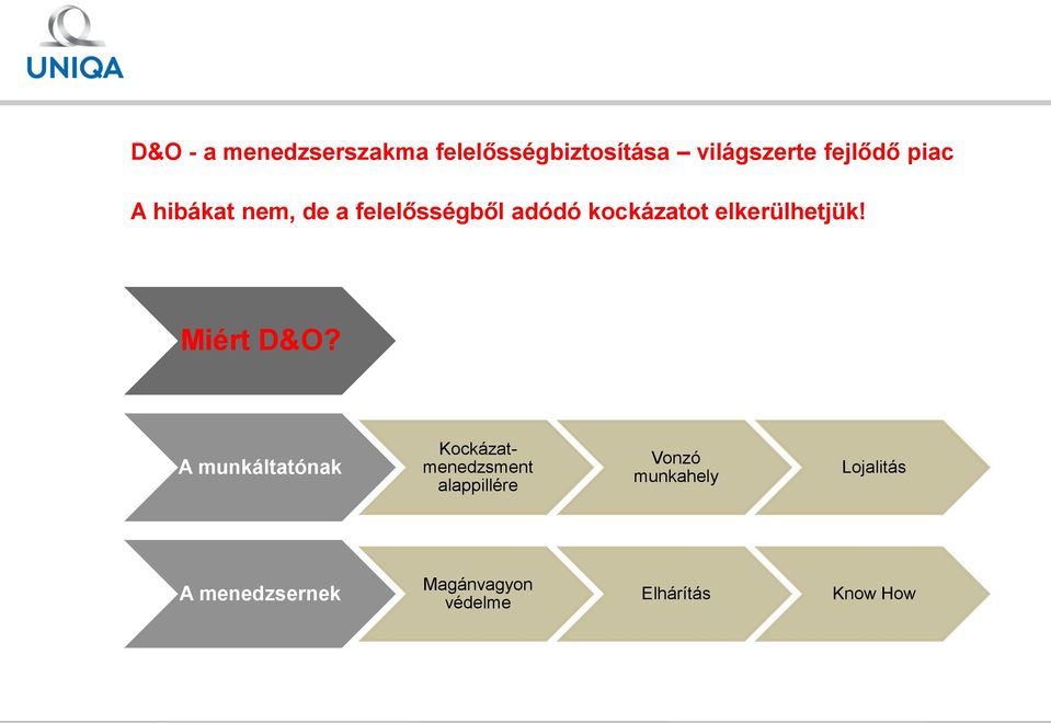 elkerülhetjük! Miért D&O?