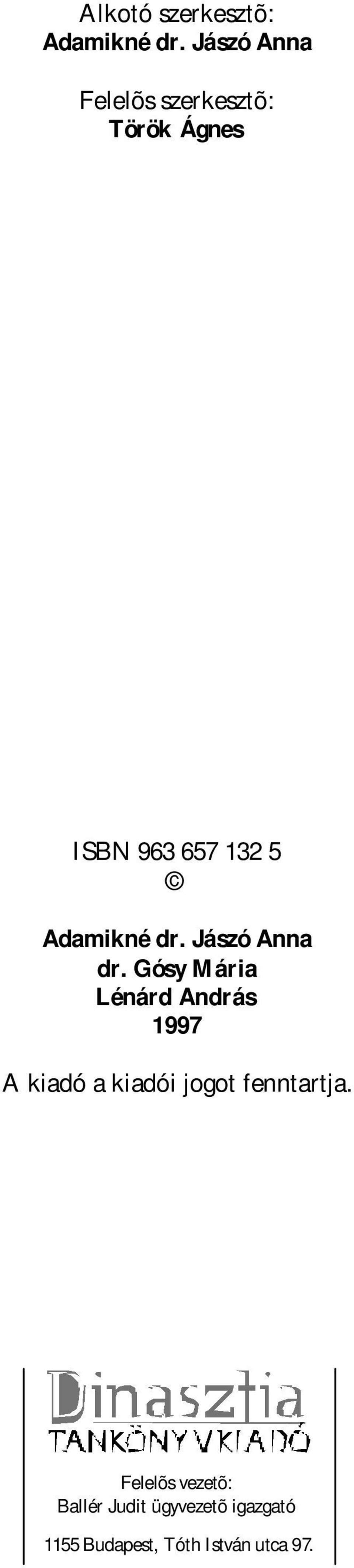 Adamikné dr. Jászó Anna dr.