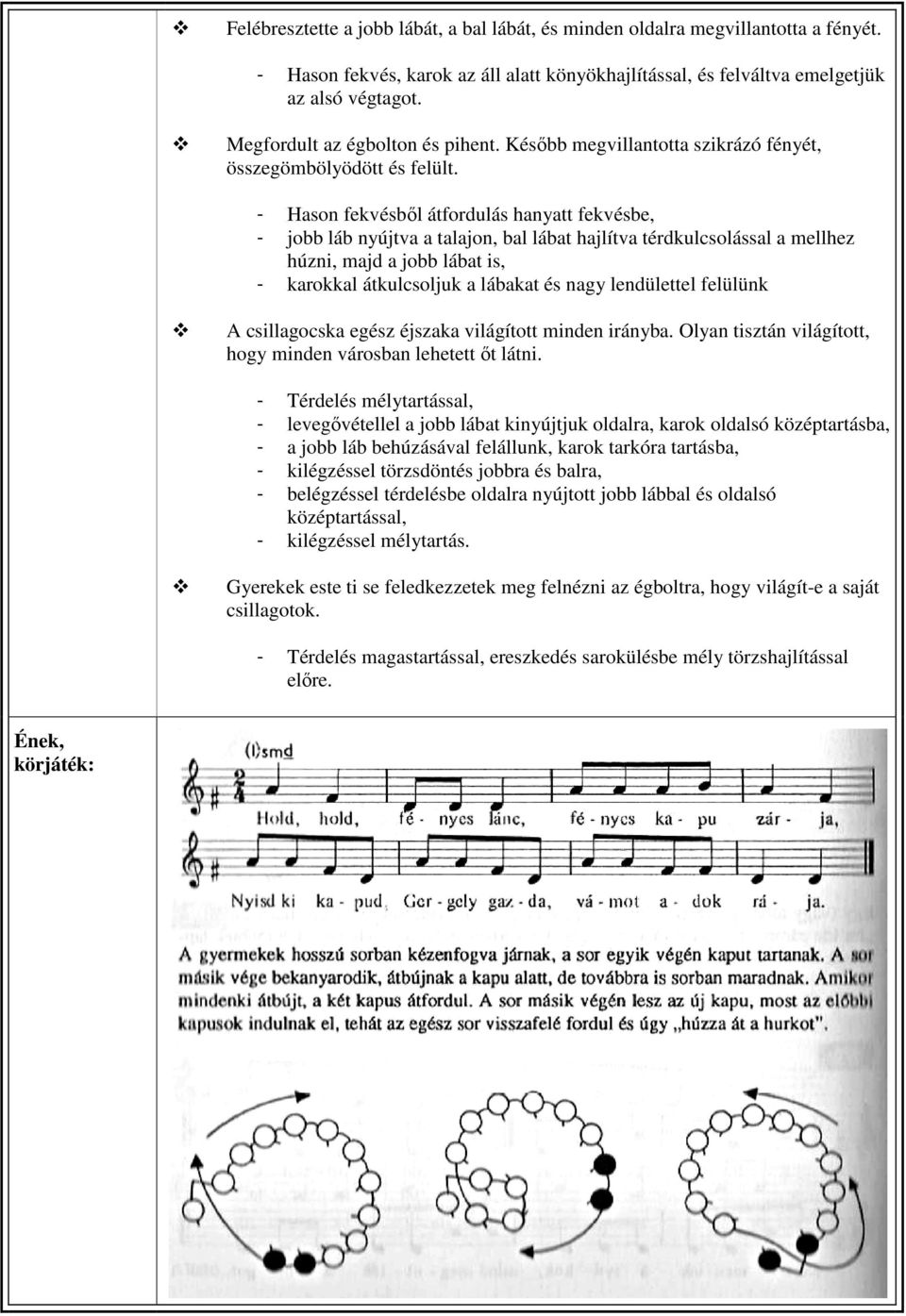 - Hason fekvésből átfordulás hanyatt fekvésbe, - jobb láb nyújtva a talajon, bal lábat hajlítva térdkulcsolással a mellhez húzni, majd a jobb lábat is, - karokkal átkulcsoljuk a lábakat és nagy