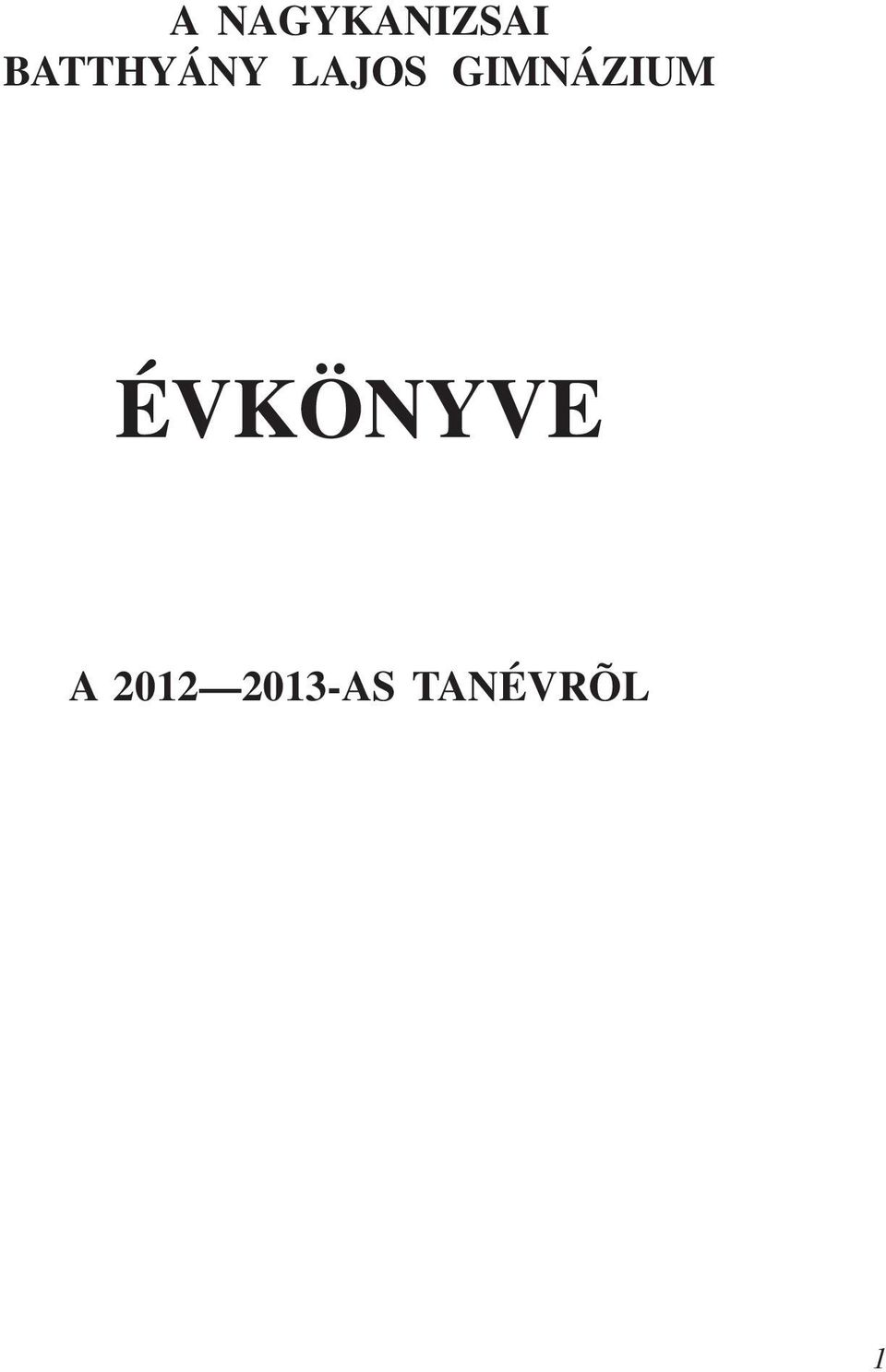 GIMNÁZIUM ÉVKÖNYVE