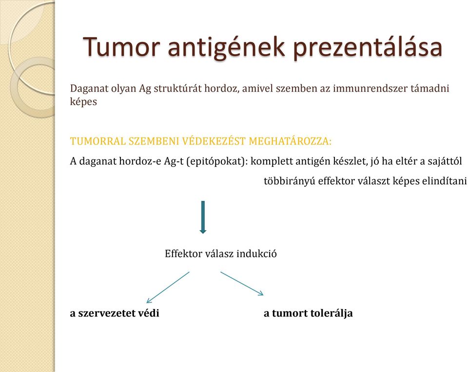 hordoz-e Ag-t (epitópokat): komplett antigén készlet, jó ha eltér a sajáttól