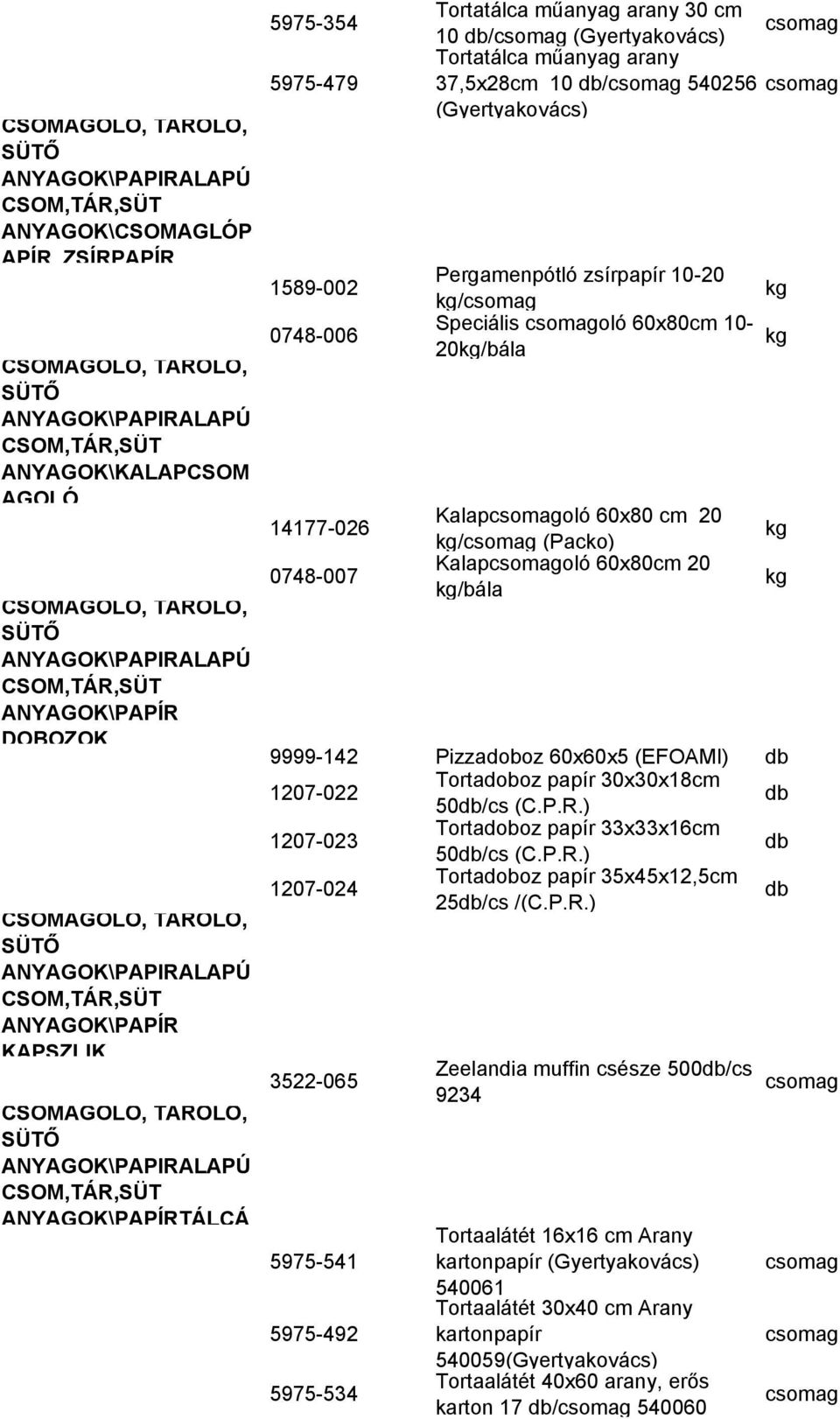 ANYAGOK\PAPÍRTÁLCÁ 5975-354 5975-479 1589-002 0748-006 14177-026 0748-007 Tortatálca műanyag arany 30 cm 10 / (Gyertyakovács) Tortatálca műanyag arany 37,5x28cm 10 / 540256 (Gyertyakovács)