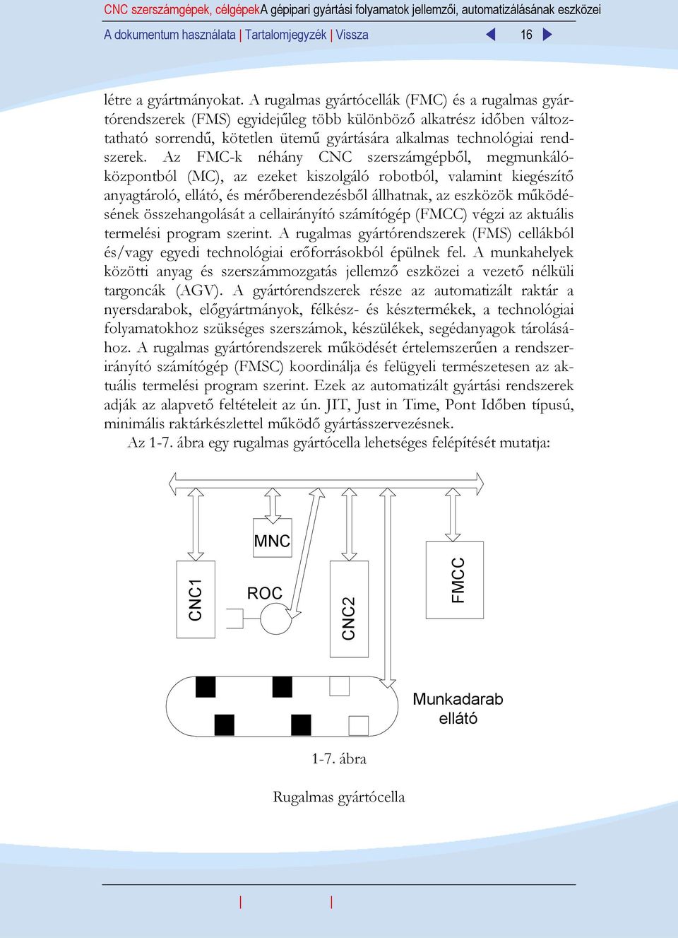 Az FMC-k néhány CNC szerszámgépből, megmunkálóközpontból (MC), az ezeket kiszolgáló robotból, valamint kiegészítő anyagtároló, ellátó, és mérőberendezésből állhatnak, az eszközök működésének