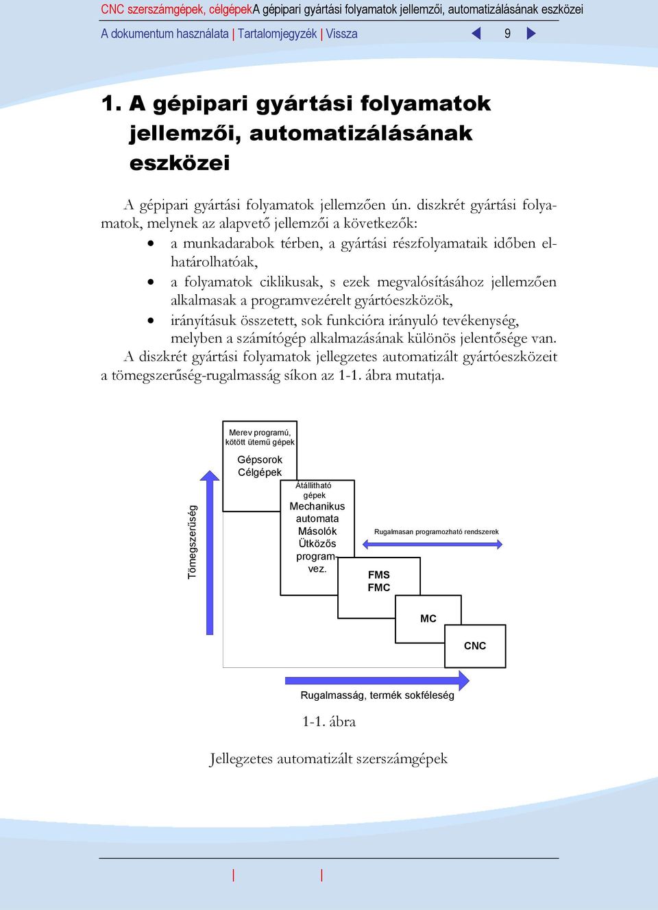 diszkrét gyártási folyamatok, melynek az alapvető jellemzői a következők: a munkadarabok térben, a gyártási részfolyamataik időben elhatárolhatóak, a folyamatok ciklikusak, s ezek megvalósításához