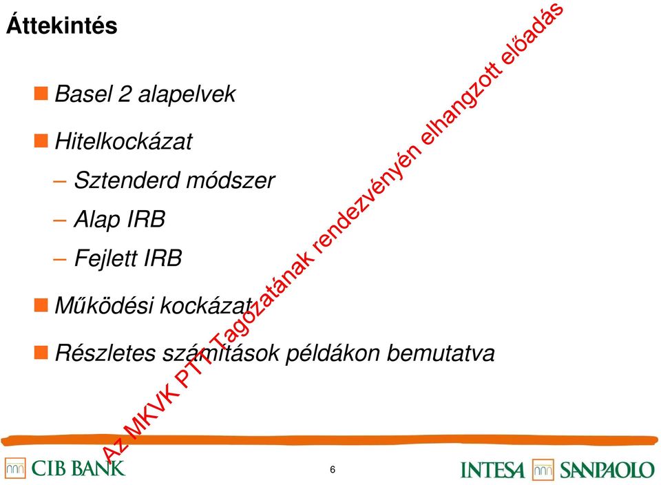 Alap IRB Fejlett IRB Működési