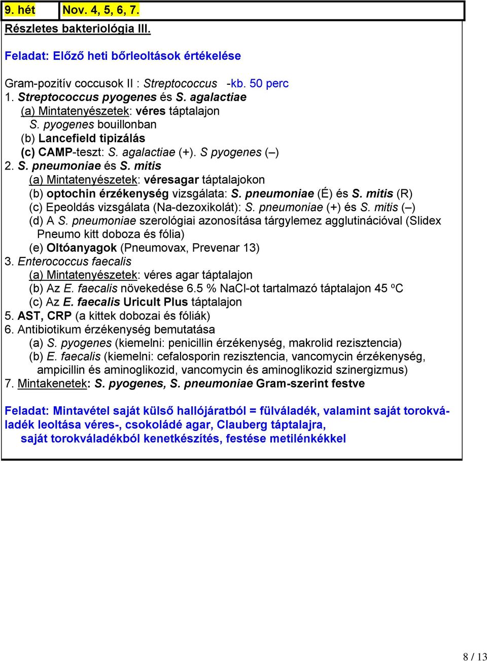 mitis (a) Mintatenyészetek: véresagar táptalajokon (b) optochin érzékenység vizsgálata: S. pneumoniae (É) és S. mitis (R) (c) Epeoldás vizsgálata (Na-dezoxikolát): S. pneumoniae (+) és S.