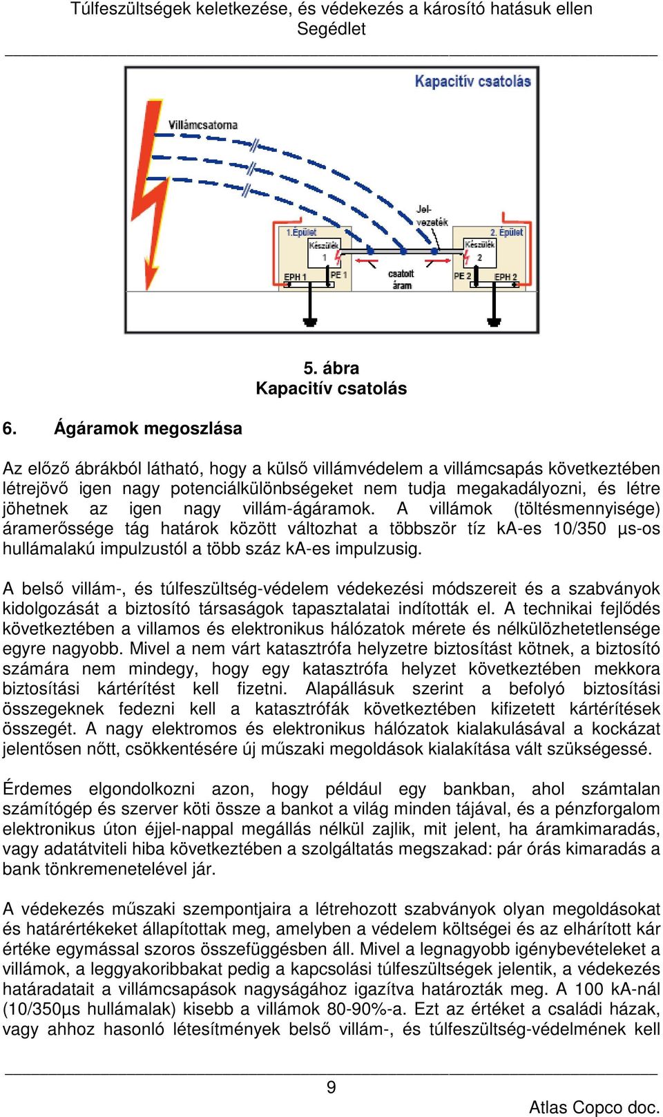 igen nagy villám-ágáramok. A villámok (töltésmennyisége) áramerőssége tág határok között változhat a többször tíz ka-es 10/350 µs-os hullámalakú impulzustól a több száz ka-es impulzusig.