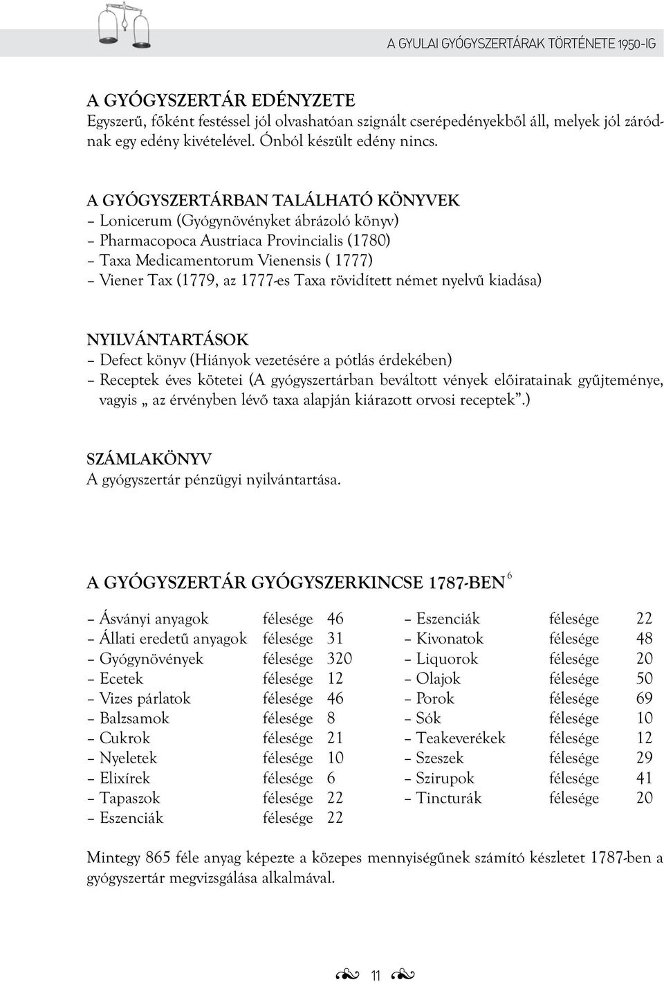 rövidített német nyelvű kiadása) Nyilvántartások Defect könyv (Hiányok vezetésére a pótlás érdekében) Receptek éves kötetei (A gyógyszertárban beváltott vények előiratainak gyűjteménye, vagyis az