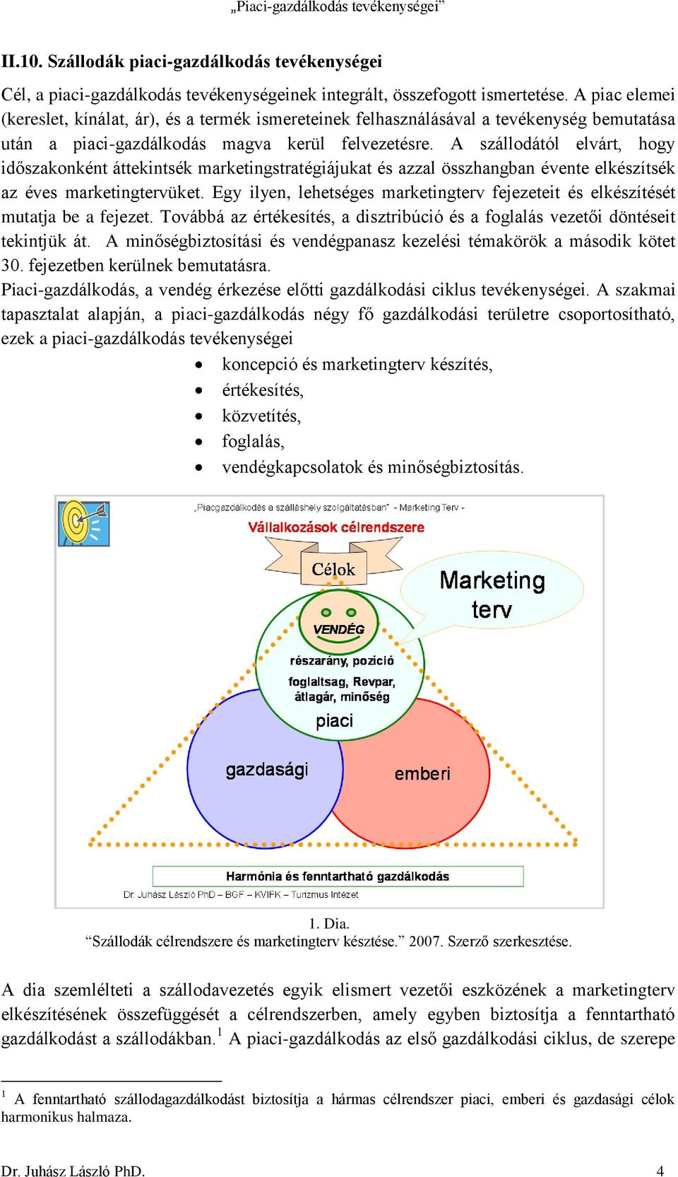 A szállodától elvárt, hogy időszakonként áttekintsék marketingstratégiájukat és azzal összhangban évente elkészítsék az éves marketingtervüket.