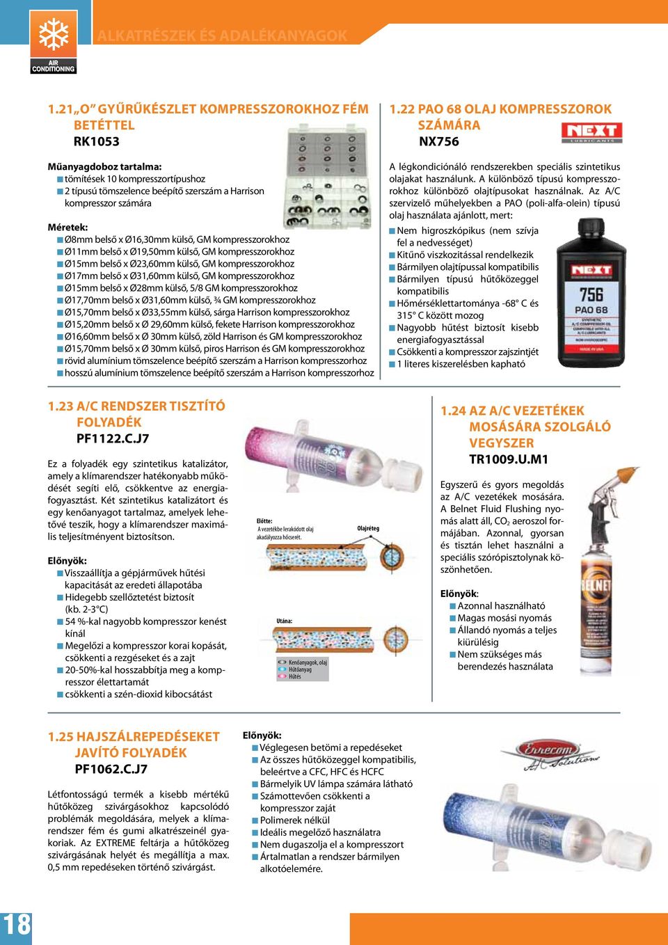 x Ø16,30mm külső, GM kompresszorokhoz Ø11mm belső x Ø19,50mm külső, GM kompresszorokhoz Ø15mm belső x Ø23,60mm külső, GM kompresszorokhoz Ø17mm belső x Ø31,60mm külső, GM kompresszorokhoz Ø15mm belső