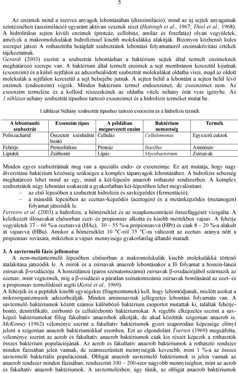 Bizonyos közbenső kulcs szerepet játszó A rothasztóba betáplált szubsztrátok lebontási folyamatairól enzimaktivitási értékek tájékoztatnak.