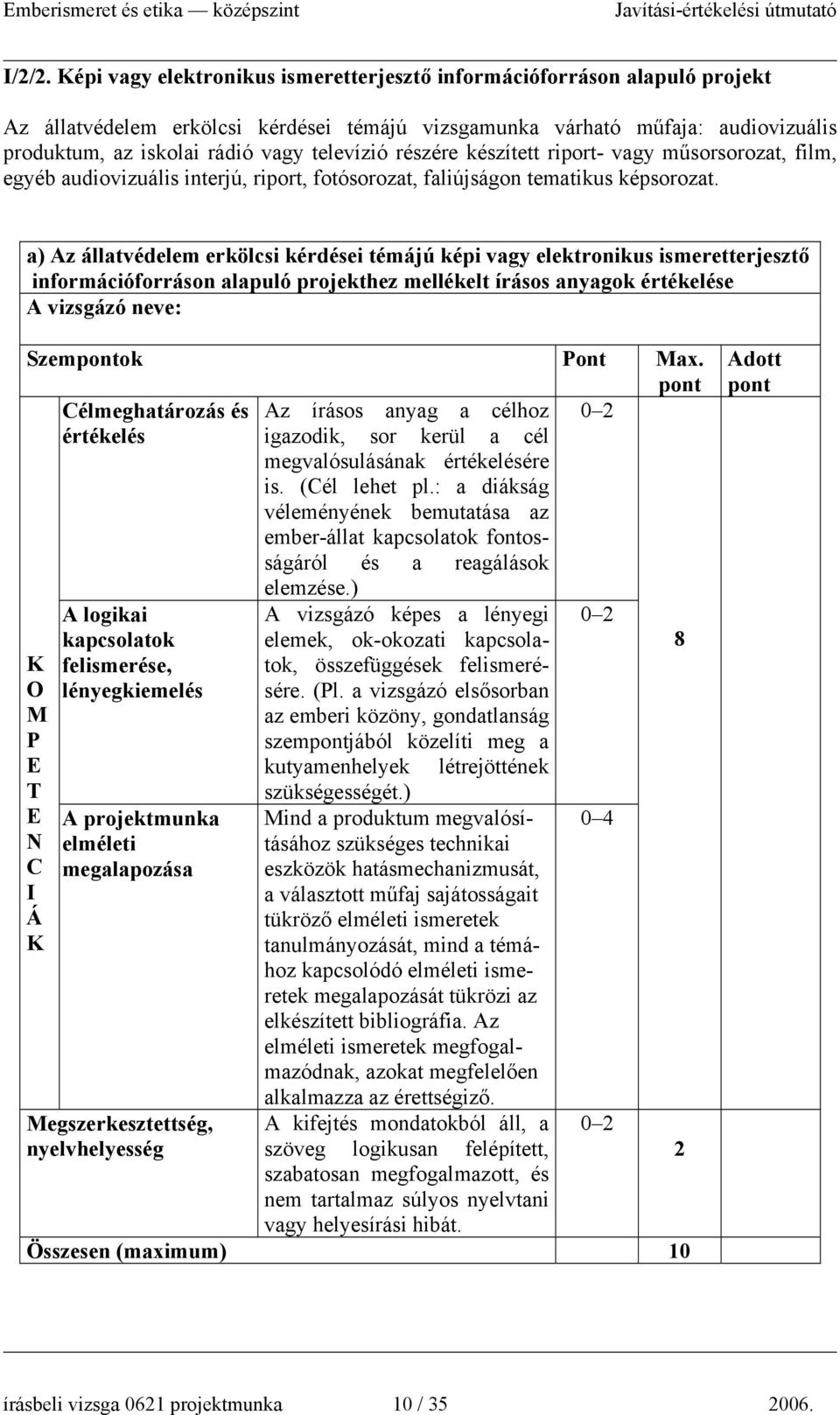 részére készített riport- vagy műsorsorozat, film, egyéb audiovizuális interjú, riport, fotósorozat, faliújságon tematikus képsorozat.