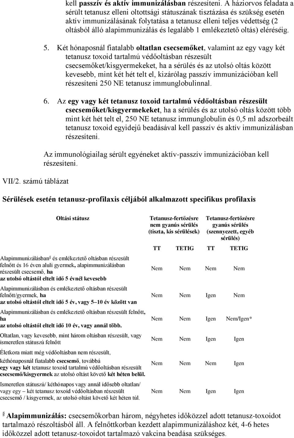 és legalább 1 emlékeztető oltás) eléréséig. 5.