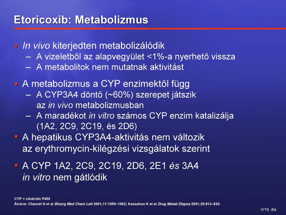 (1A2, 2C9, 2C19, és 2D6) A hepatikus CYP3A4-aktivitás nem változik az erythromycin-kilégzési vizsgálatok szerint A CYP 1A2, 2C9, 2C19, 2D6, 2E1 és 3A4 in