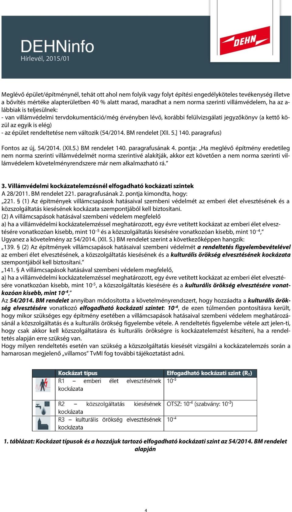 nem változik (54/2014. BM rendelet [XII. 5.] 140. paragrafus) Fontos az új, 54/2014. (XII.5.) BM rendelet 140. paragrafusának 4.