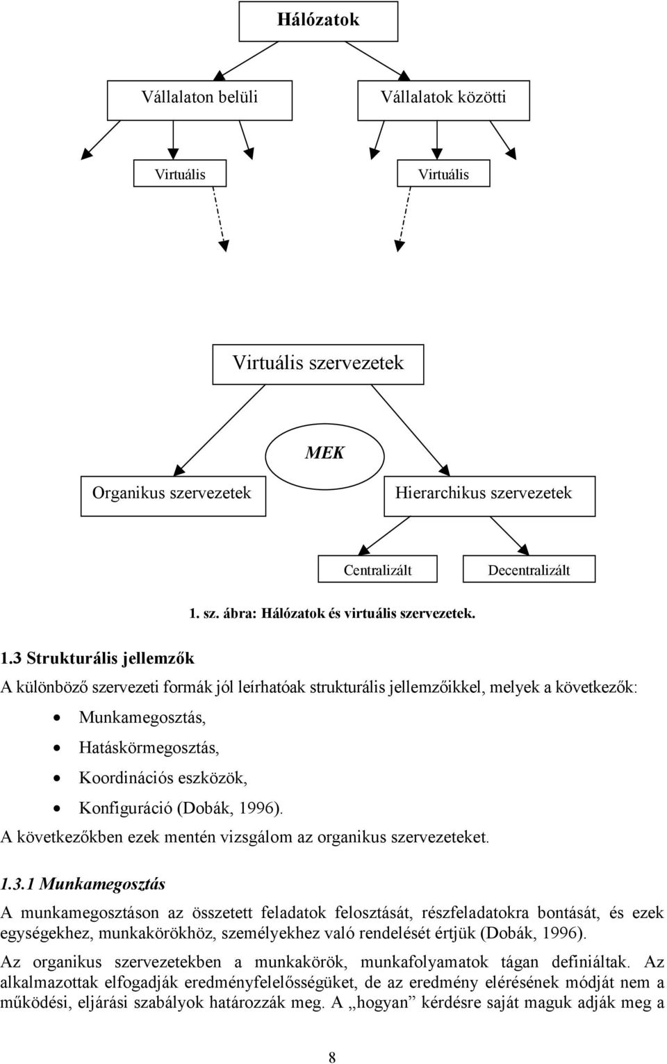 1996). A következőkben ezek mentén vizsgálom az organikus szervezeteket. 1.3.