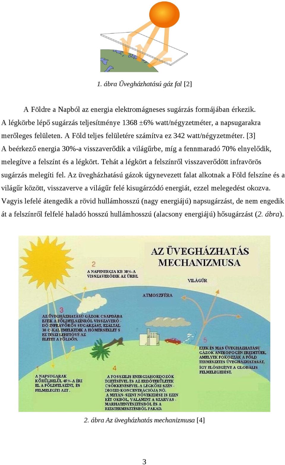 [3] A beérkező energia 30%-a visszaverődik a világűrbe, míg a fennmaradó 70% elnyelődik, melegítve a felszínt és a légkört.