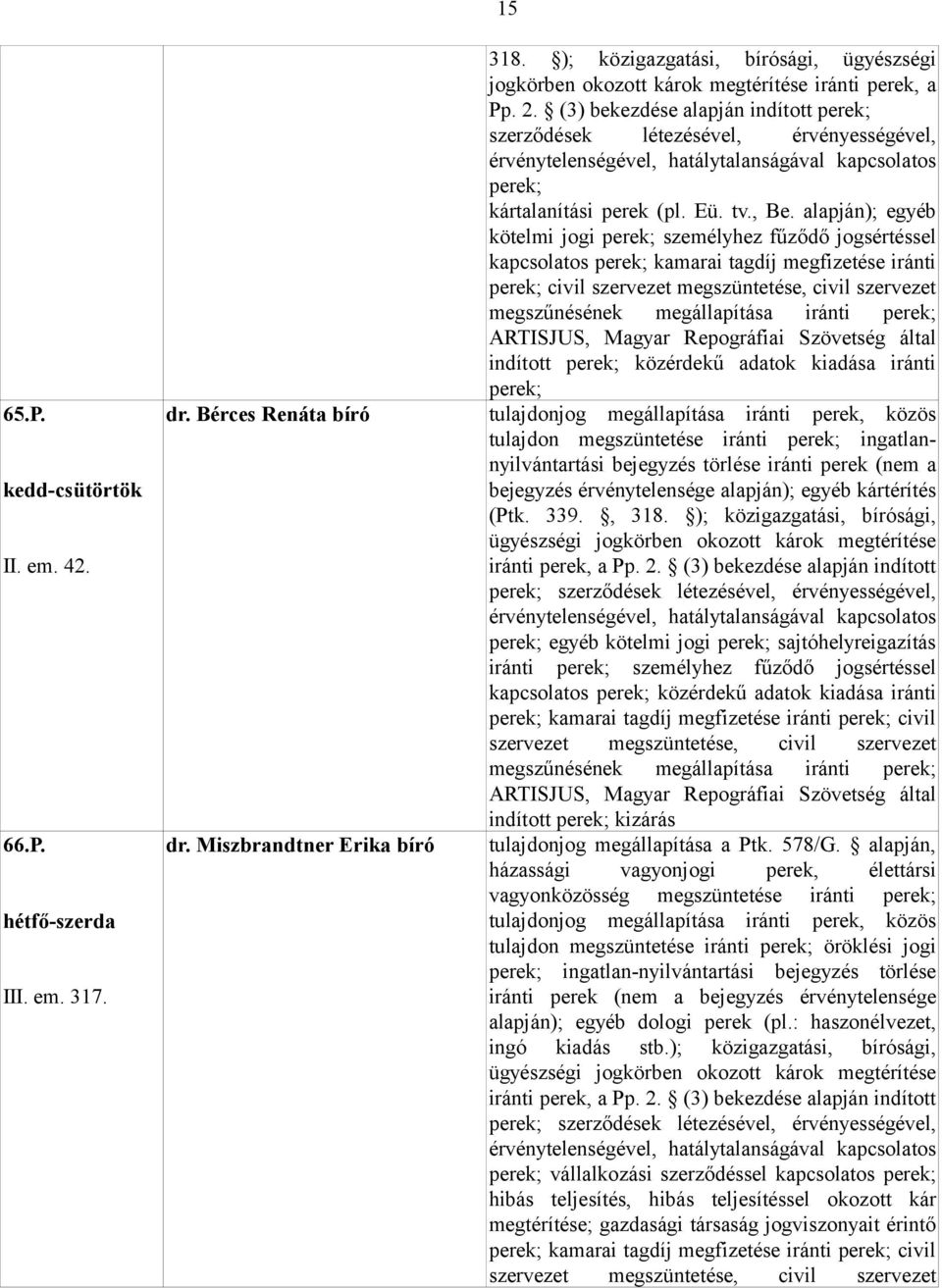 (3) bekezdése alapján indított szerződések létezésével, érvényességével, érvénytelenségével, hatálytalanságával kapcsolatos kártalanítási perek (pl. Eü. tv., Be.