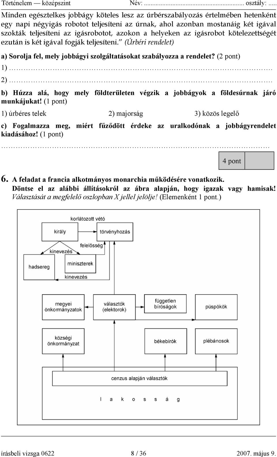 b) Húzza alá, hogy mely földterületen végzik a jobbágyok a földesúrnak járó munkájukat!