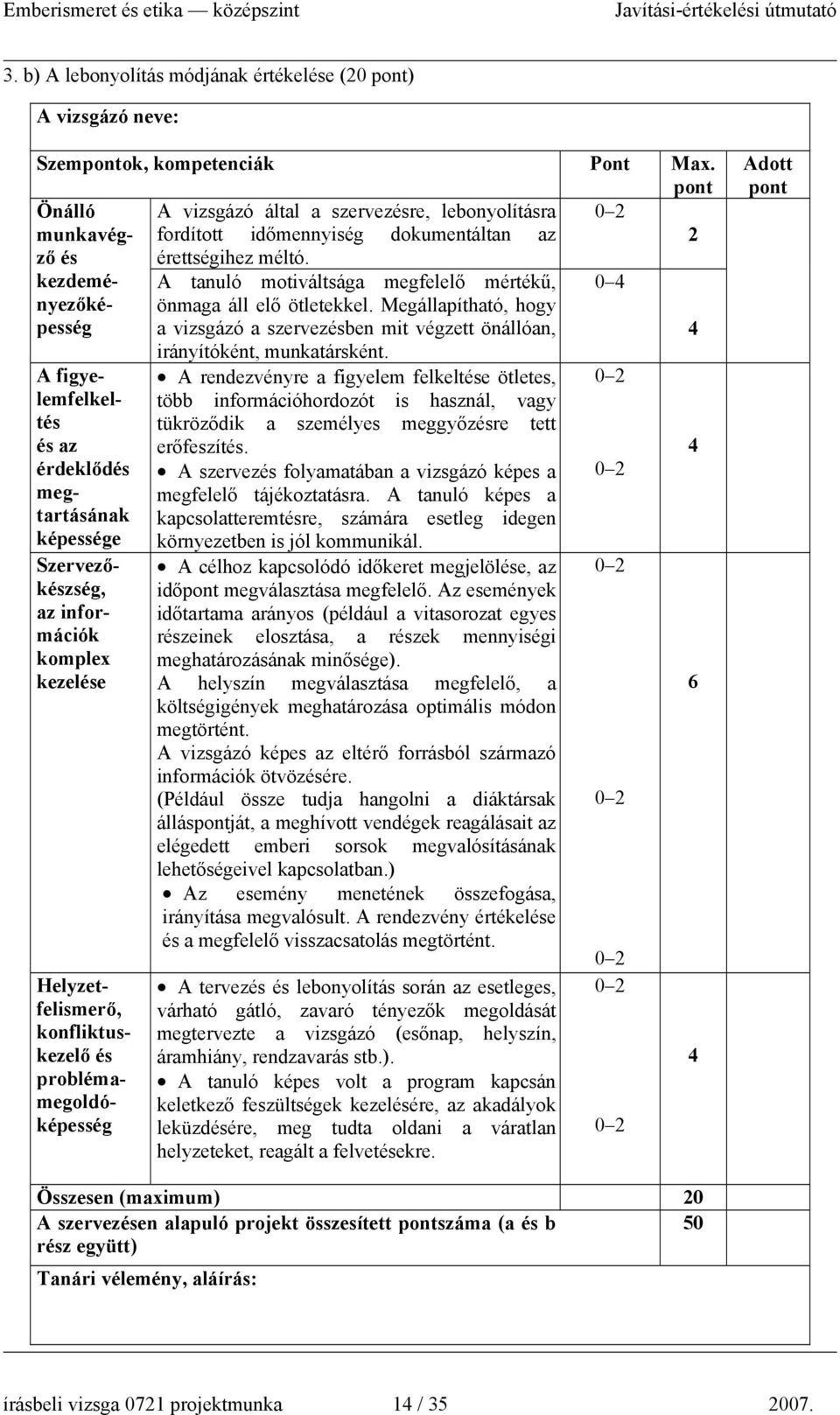 kezdemé- A tanuló motiváltsága megfelelő mértékű, nyezőké- önmaga áll elő ötletekkel.