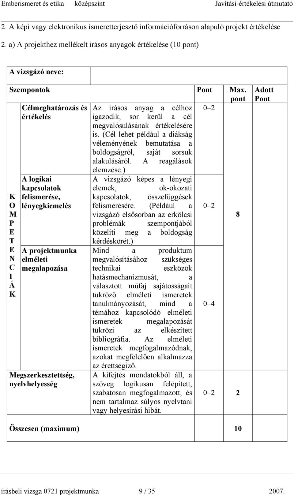 (él lehet például a diákság véleményének bemutatása a boldogságról, saját sorsuk alakulásáról.