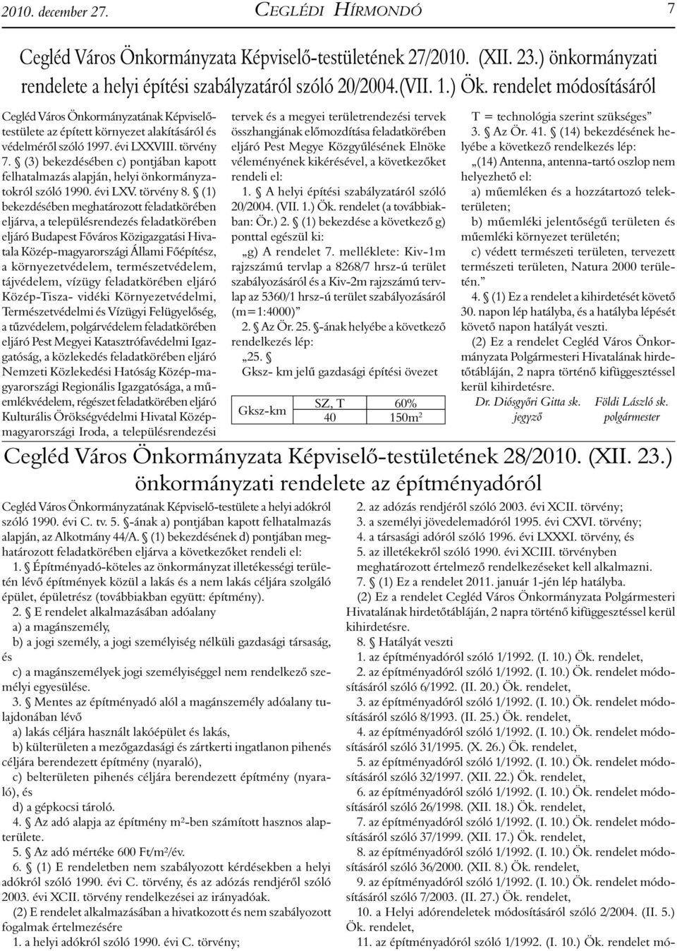 (3) bekezdésében c) pontjában kapott felhatalmazás alapján, helyi önkormányzatokról szóló 1990. évi LXV. törvény 8.