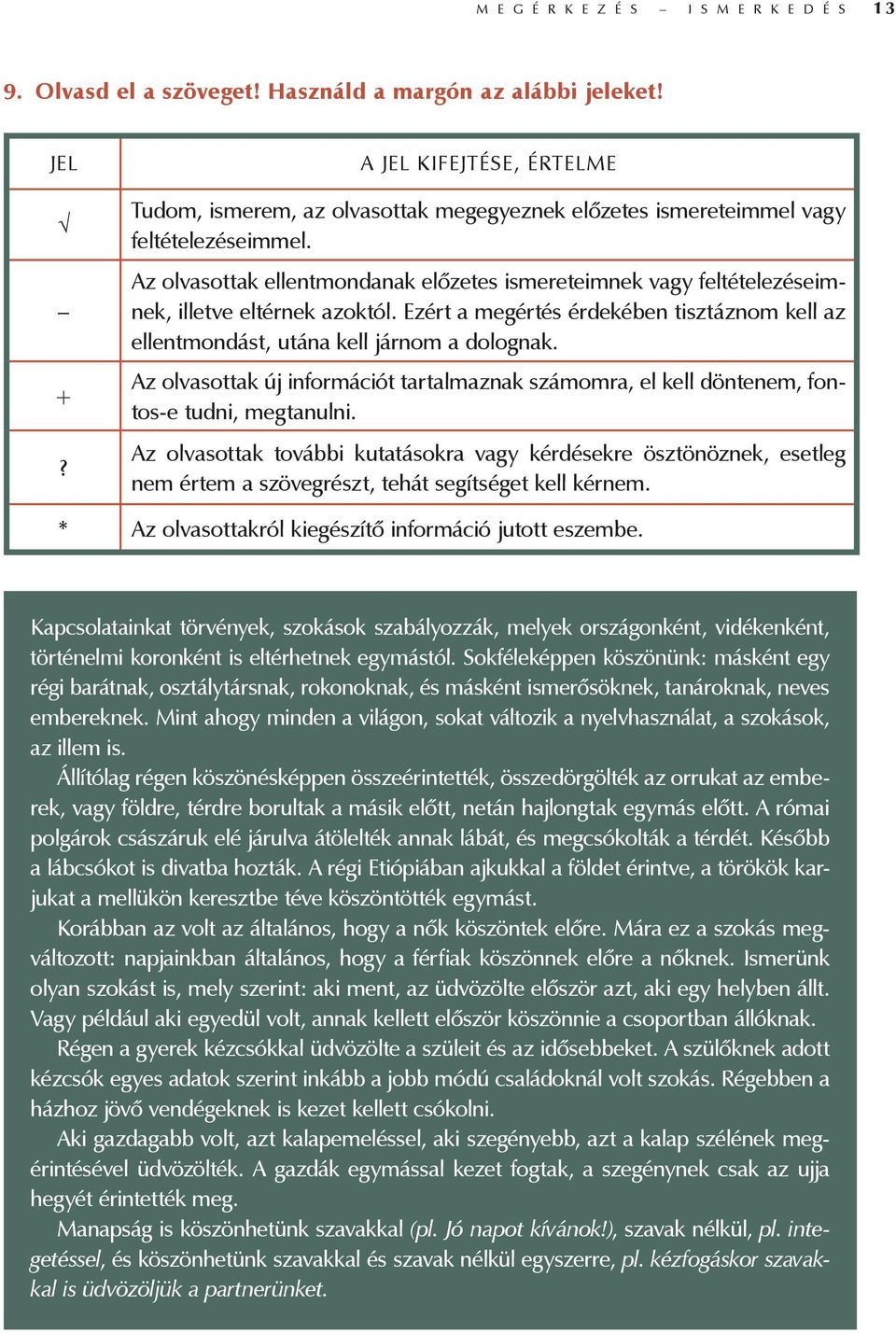 Az olvasottak ellentmondanak előzetes ismereteimnek vagy feltételezéseimnek, illetve eltérnek azoktól. Ezért a megértés érdekében tisztáznom kell az ellentmondást, utána kell járnom a dolognak.