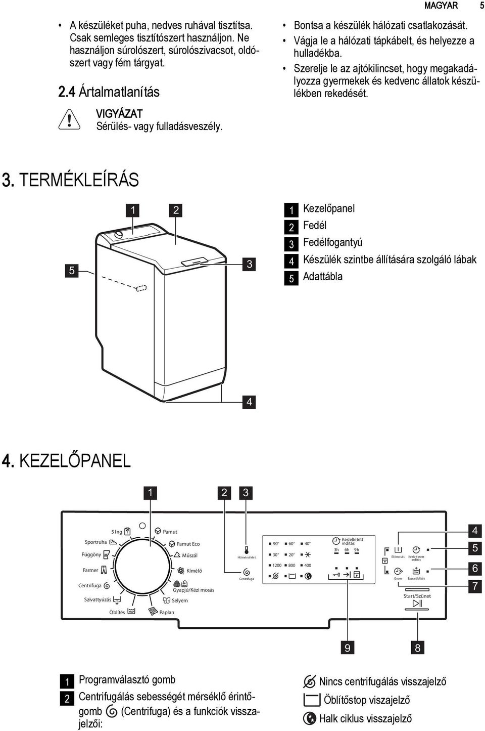 Szerelje le az ajtókilincset, hogy megakadályozza gyermekek és kedvenc állatok készülékben rekedését. 3.