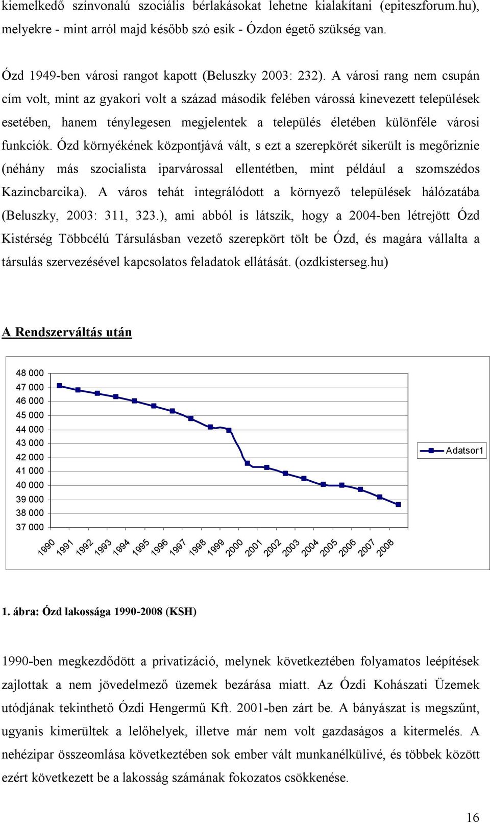 A városi rang nem csupán cím volt, mint az gyakori volt a század második felében várossá kinevezett települések esetében, hanem ténylegesen megjelentek a település életében különféle városi funkciók.