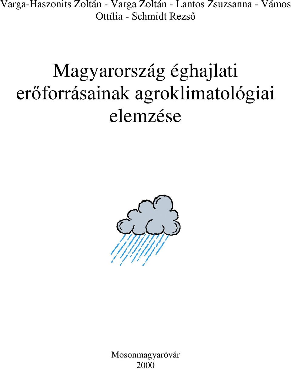 Rezső Magyarország éghajlati erőforrásainak