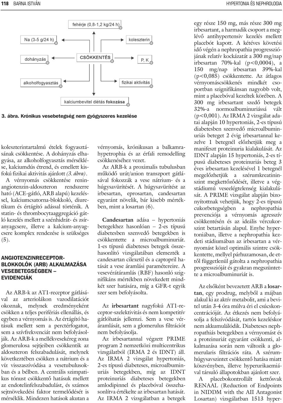 A vérnyomás csökkentése reninangiotenzin-aldoszteron rendszerre ható (ACE-gátló, ARB alapú) kezeléssel, kalciumcsatorna-blokkoló, diuretikum és értágító adással történik.