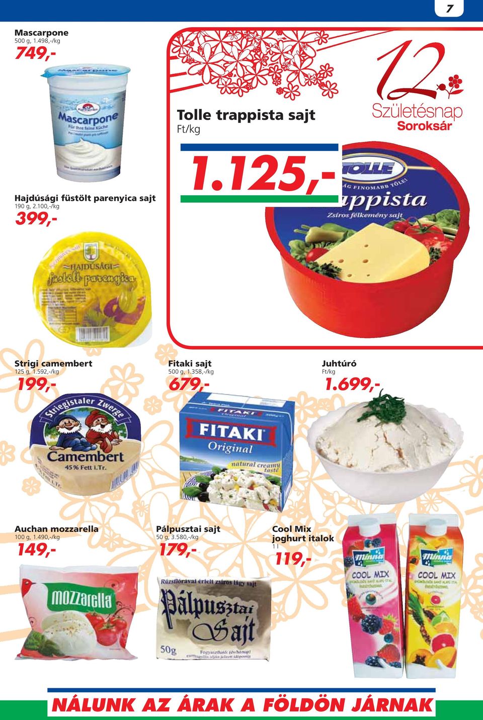 100,-/kg 399,- 1.125,- Strigi camembert 125 g, 1.