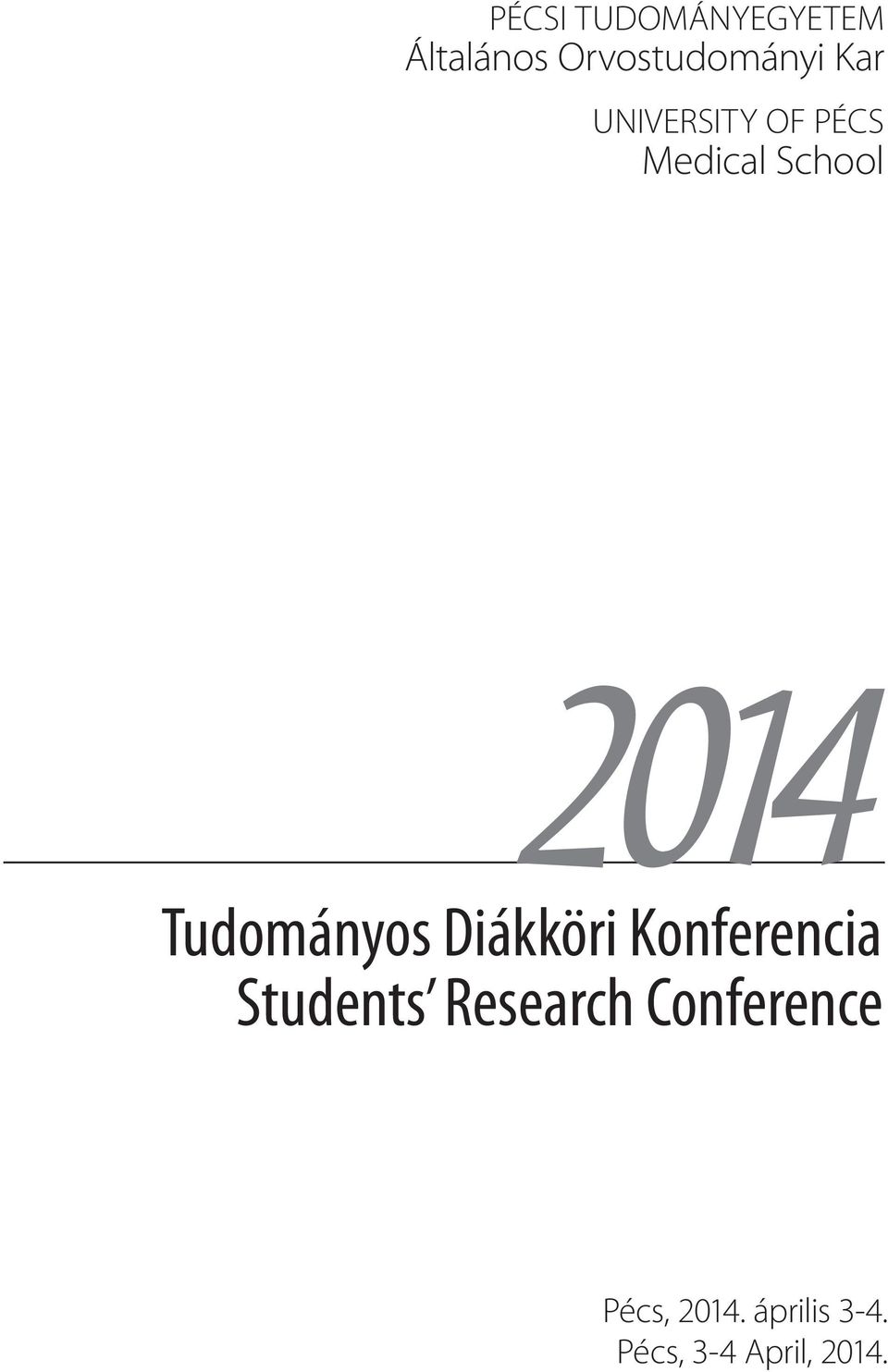 Tudományos Diákköri Konferencia Students Research