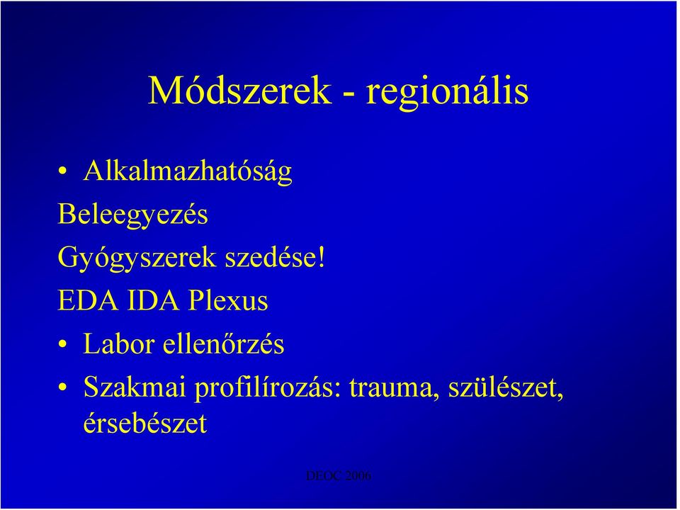 EDA IDA Plexus Labor ellenőrzés